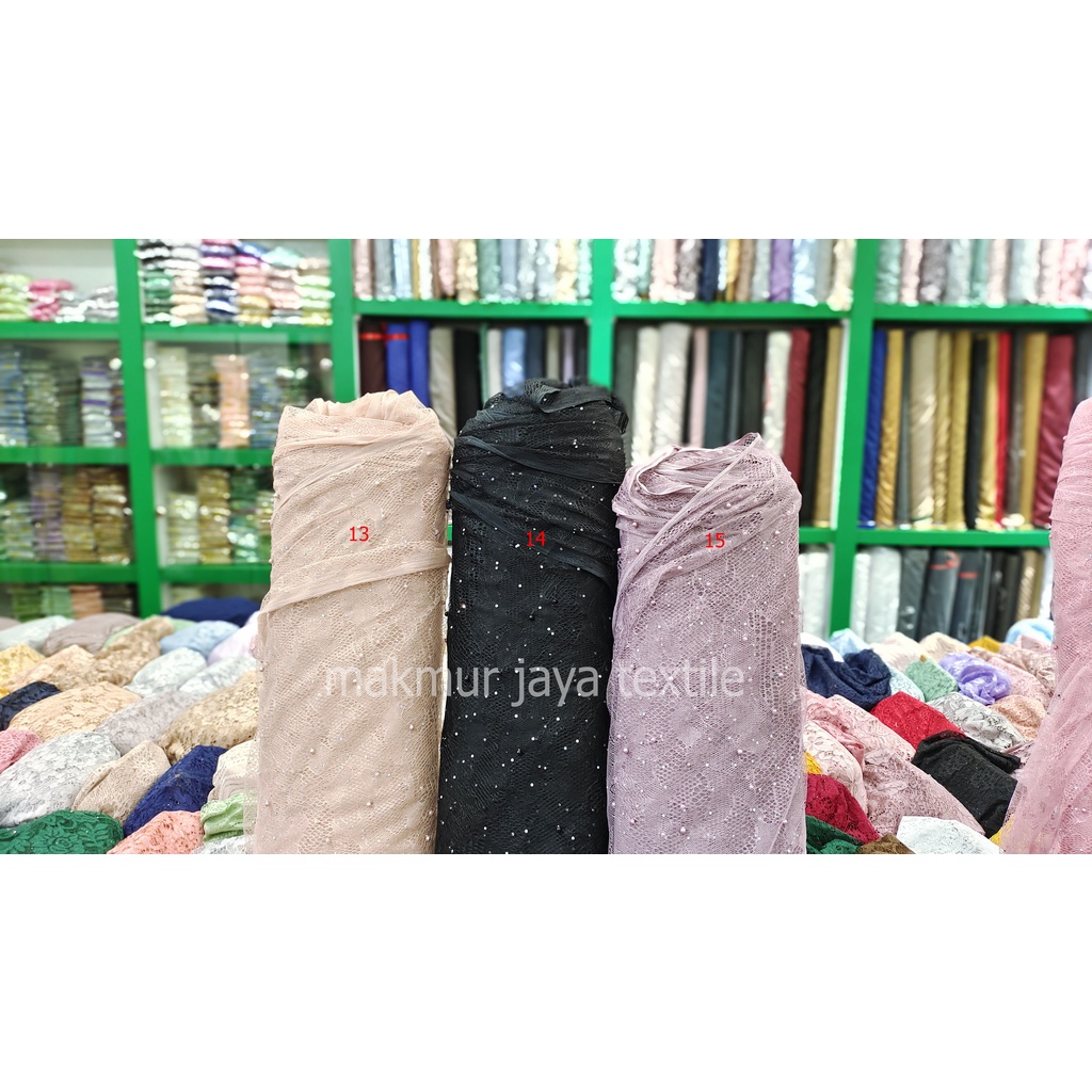 kain santili full payet srowski dan mutiara