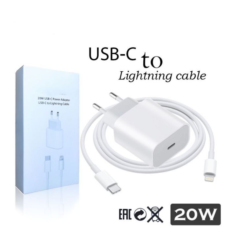 (OM) TC CHARGER ios 20W ORIGINAL SUPER FAST (PD) C TO LIGHTNING