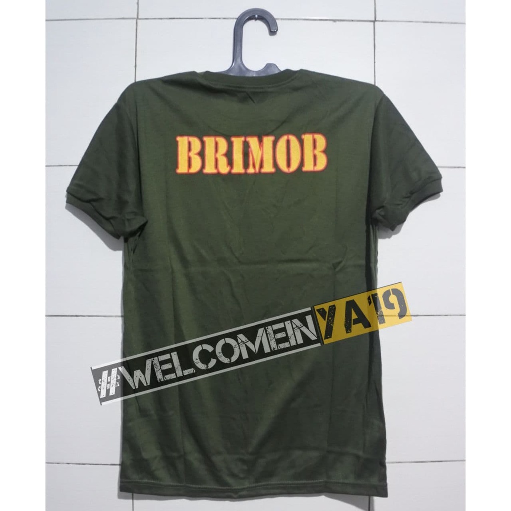 Kaos Lengan Pendek Brimob / Kaos Dalam Brimob / Kaos Oblong Brimob