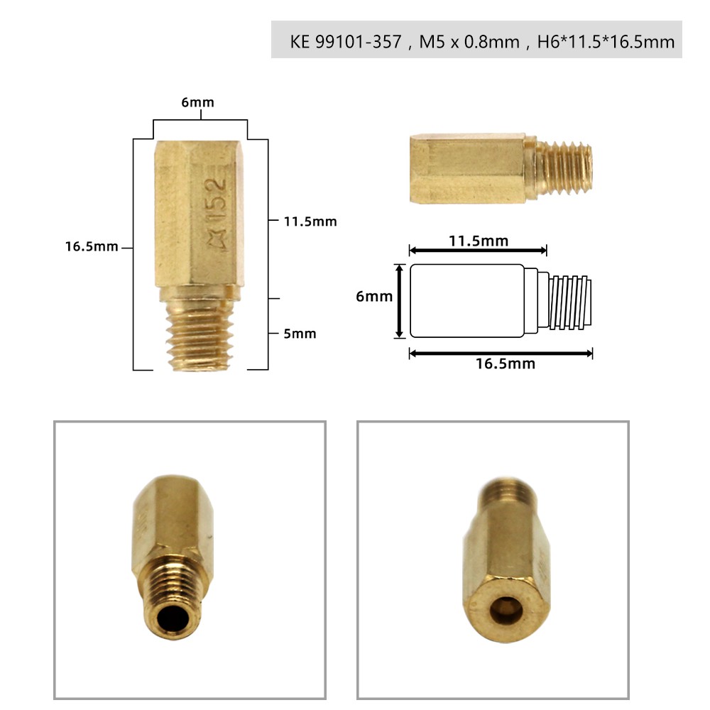 Zsdtrp 10pcs Karburator Utama Jet M5 Thread Untuk Bd Crs Fcr Fcr-Max Pd Pj Pwk Pwm Carbs Ukuran 60-215-3