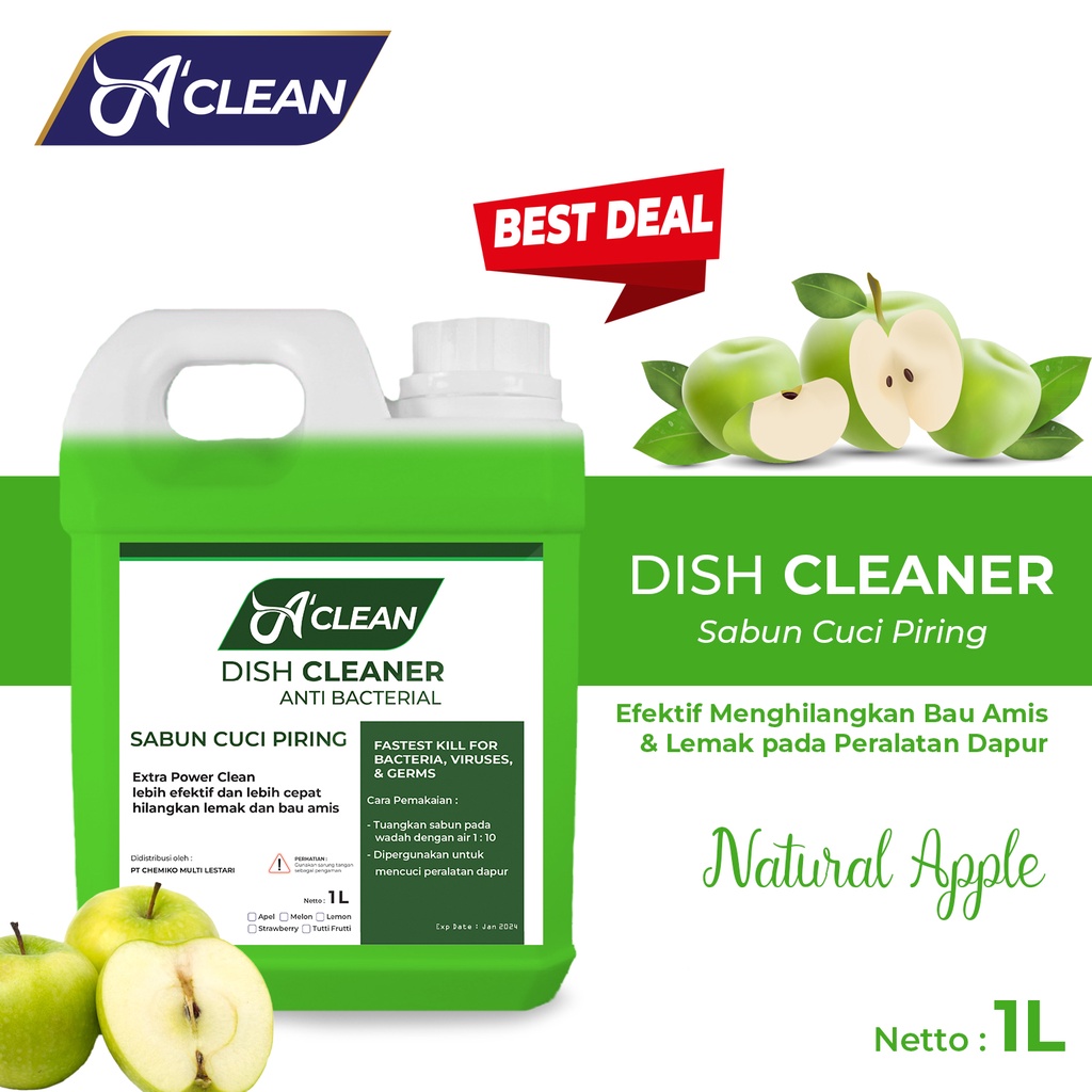 Sabun Cuci Piring 1 Liter / Dish Wash / DISH CLEANER Konsentrat Liquid Amorens [1 Liter]