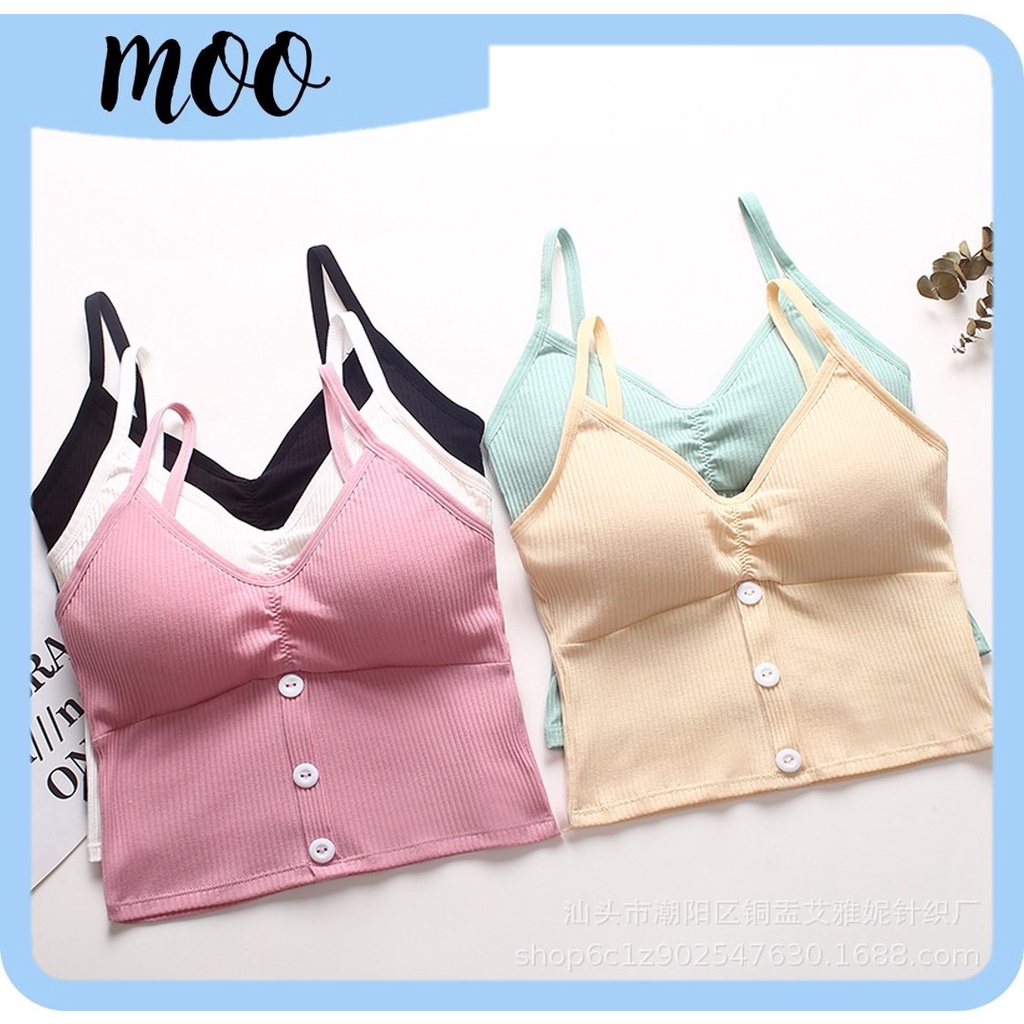 MOO B497 Tanktop Wanita Bra fashion wanita tanpa kawat sexy bh pakaian dalam wanita import cod