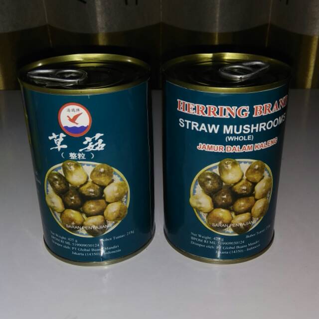 

Jamur Merang dalam kaleng Herring Brand / canned / sayur kaleng