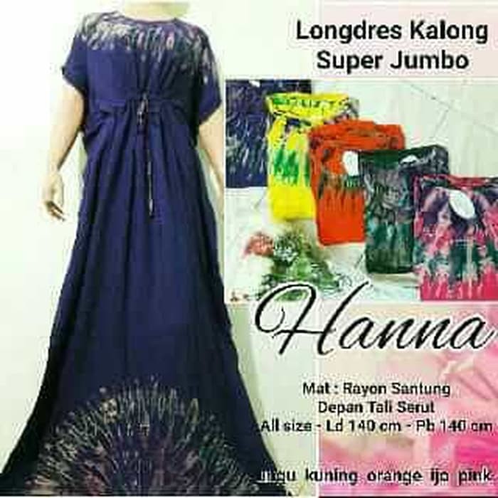 DASTER LONGDRES KALONG SUPER JUMBO  HANNA    PASAR GROSIR BATIK PKLNG Berkualitas