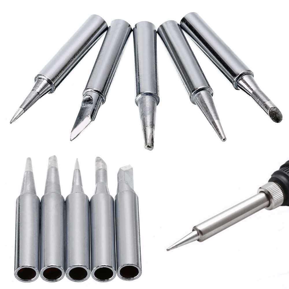 Kepala Solder Iron Tips 900M-T 5 PCS  / Kepala Solder Iron Station Tembaga Uap Listrik / Mata Solder Tembaga Lancip Station Iron Tip Pisau Kecil Asli Adjustable Blower Hp Lurus bengkok / Ujung Solder Goot Cristal Kristal Lancip Tembaga Station Murah Ori