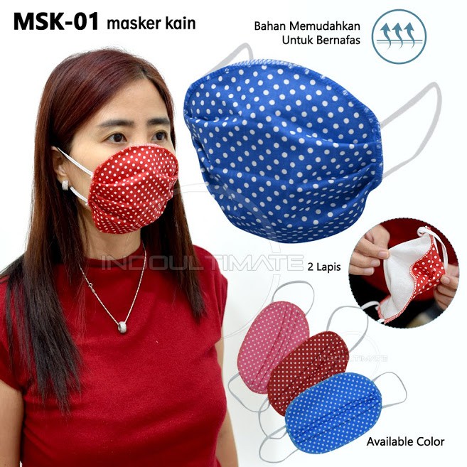 masker kain 2 lapis Anti Polusi Masker Mulut Masker Penutup Mulut Pelindung Mulut masker 2Layer/ ply