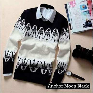 MyAgen - SWEATER RAJUT ANCHOOR MOON TRIBAL 7 GET TEBAL DAN NYAMAN DIGUNAKAN