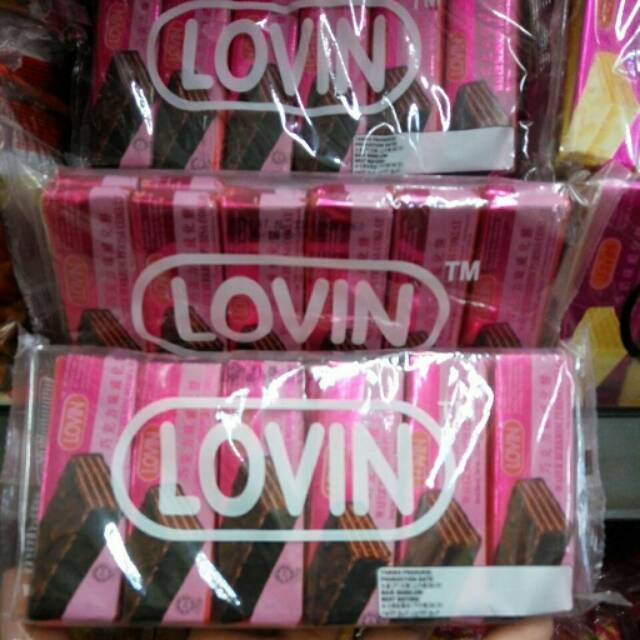 

LOVIN WAPER COKLAT 12PCS ×120GR