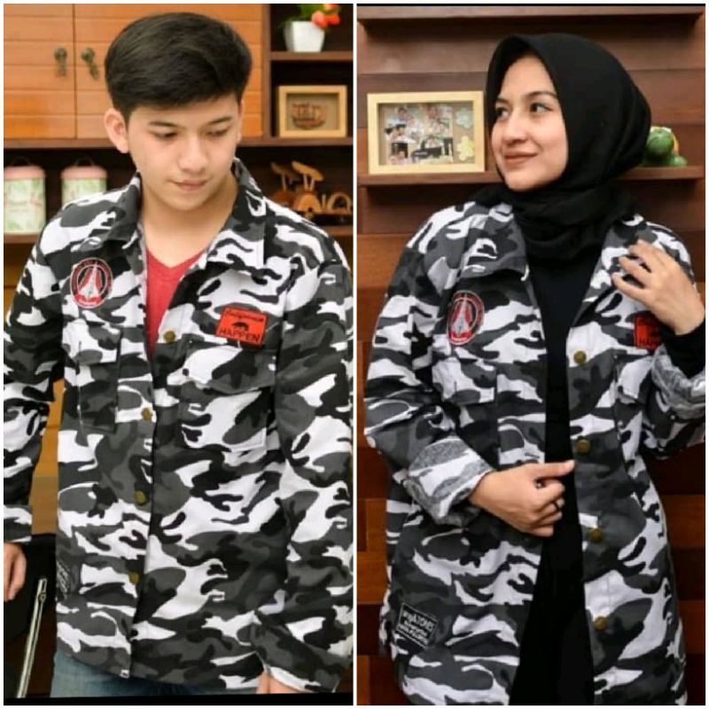 Jaket couple murah/jaket cewe cowo/jaket couple army/jaket pasangan loreng tni/jaket kembaran ce co
