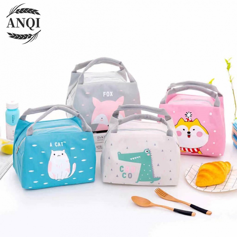 ANQI 1888 Tas Bekal Karakter Lunch Cooler Bag Salur Makanan Aluminium Kotak Makan Import / VS-6