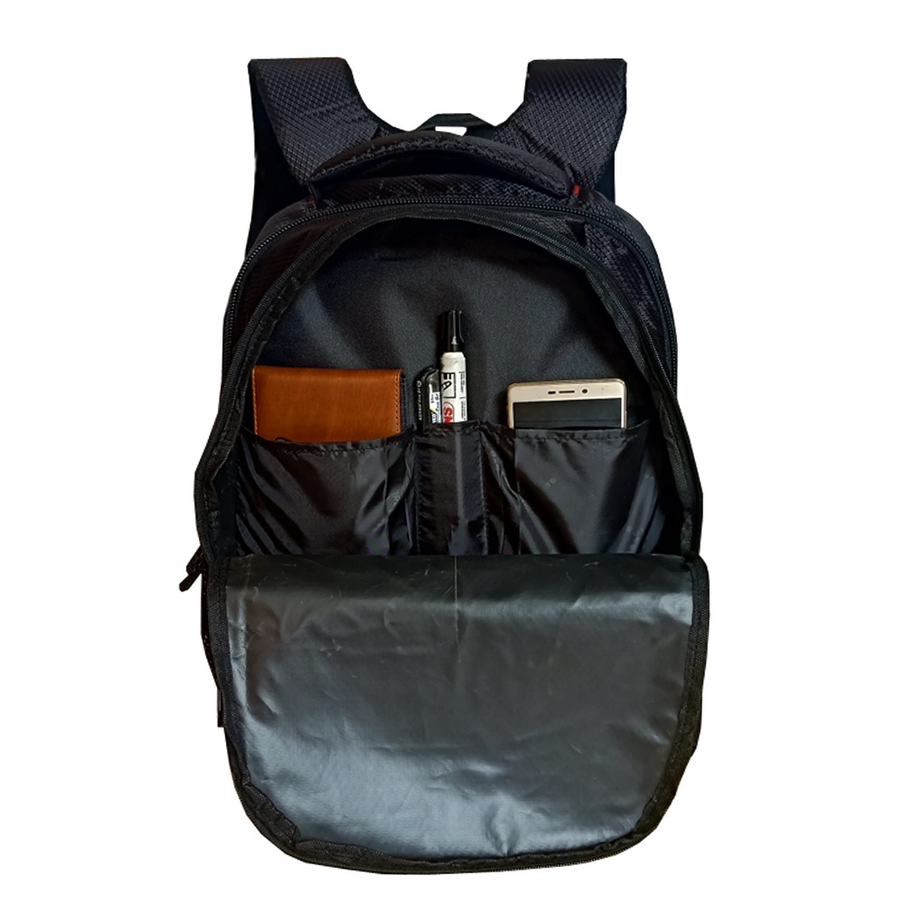 Backpack Carboni  Ransel Original RA OO5O BLACK TAS Sekolah SD/ SMP Urban Style Casual pria wanita + FRE Raincofer