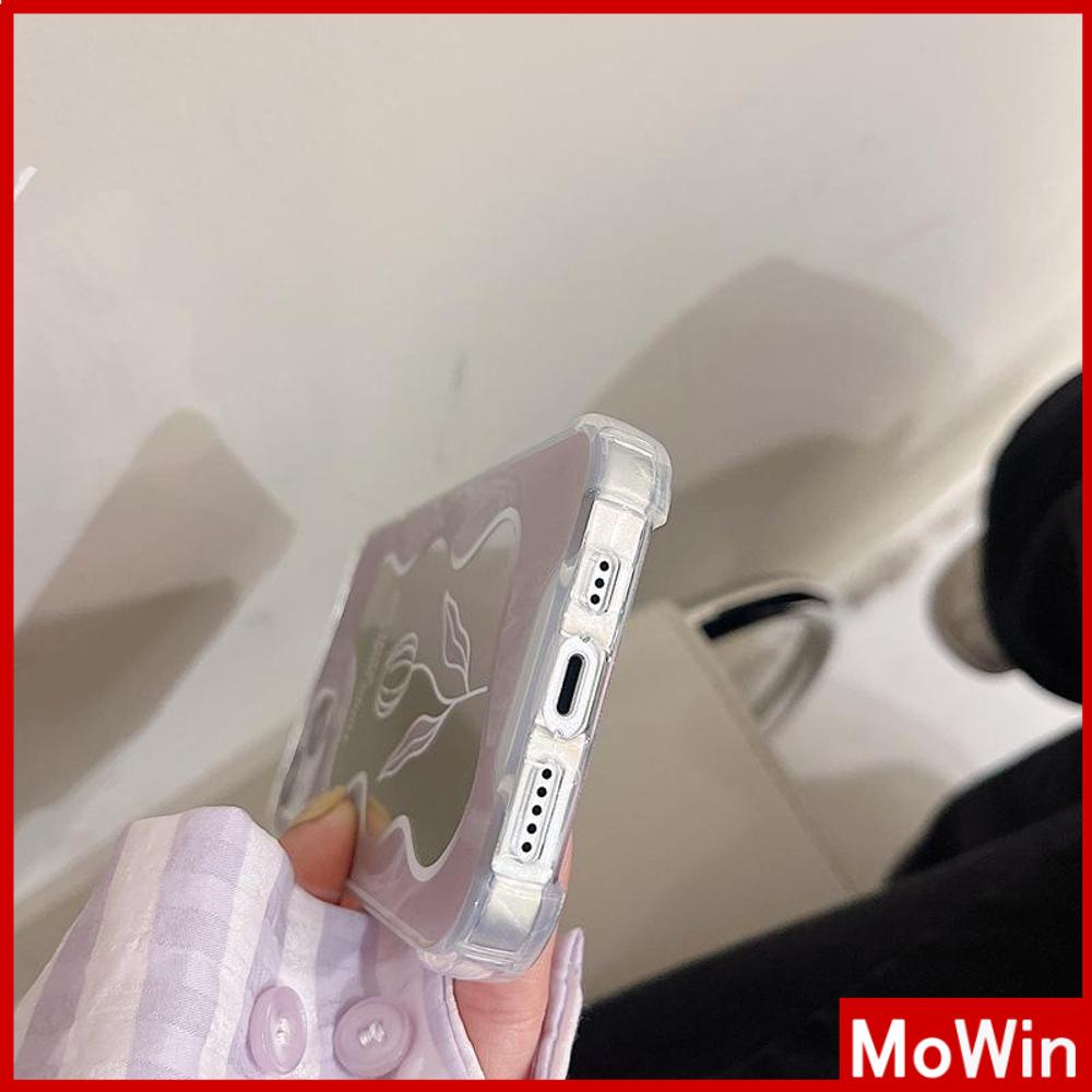 iPhone Case Acrylic Mirror Airbag Shockproof Protection Camera Cute Marble Flower Compatible For iPhone 11 iPhone 13 Pro Max iPhone 12 Pro Max iPhone 7 Plus iPhone x xr xs max