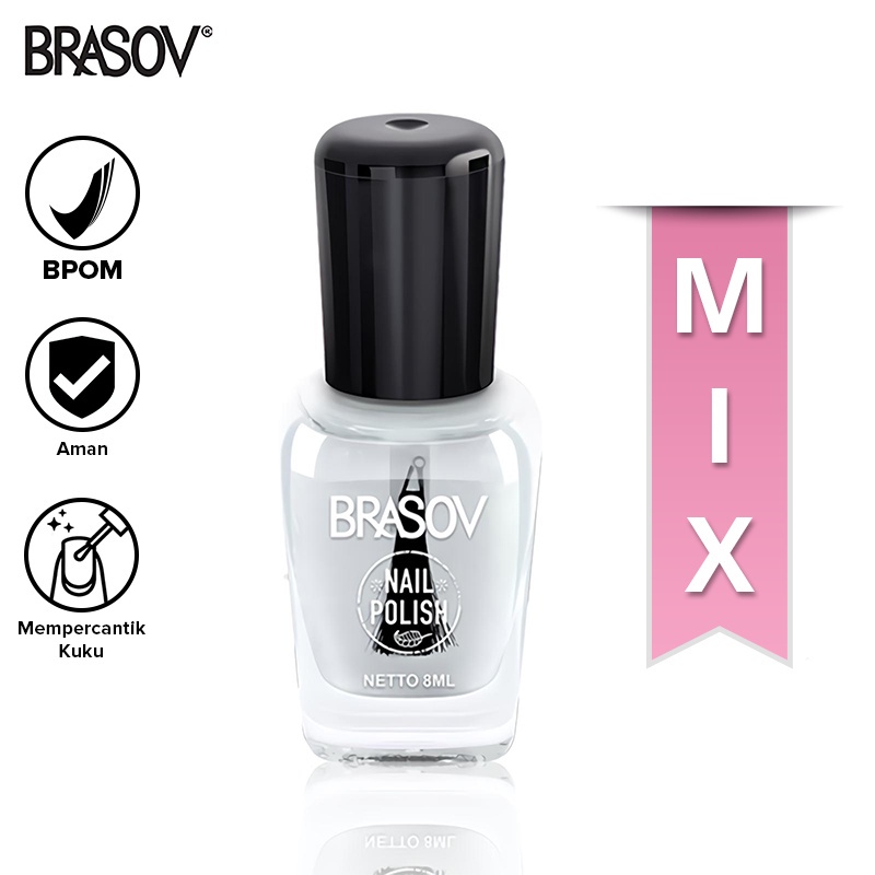 [Bisa Pilih] BRASOV Kutek Cat Kuku 8 ML Nail Polish MIX