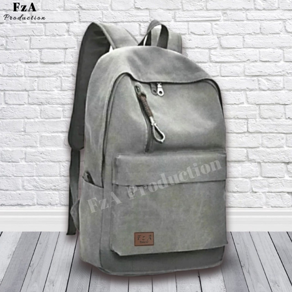 Tas Ransel Punggung Distro Casual Pria Wanita / Tas Ransel Laptop Backpack Original - FzA FREE Tas Slempang