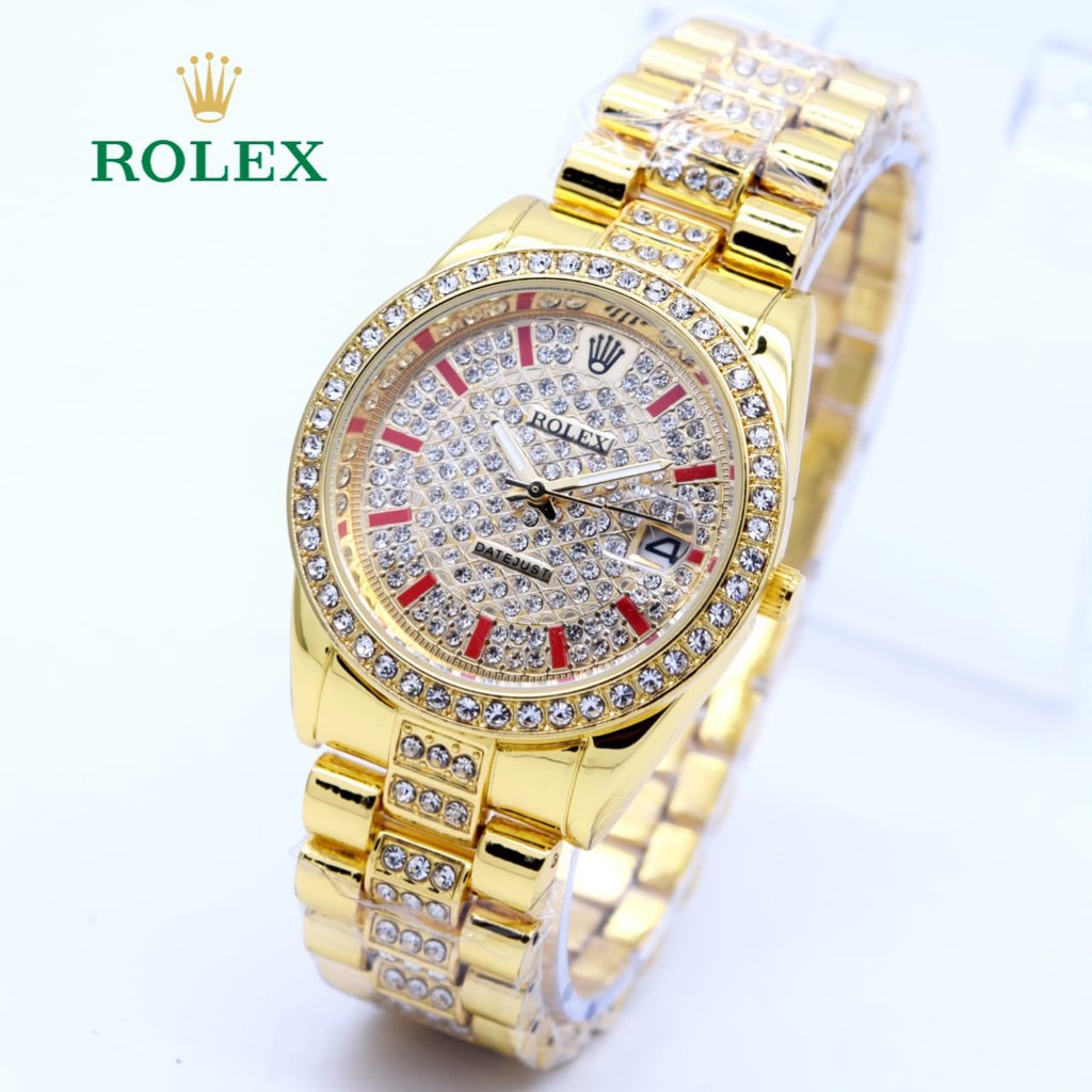 jam tangan wanita fashion Rolex balok diamond