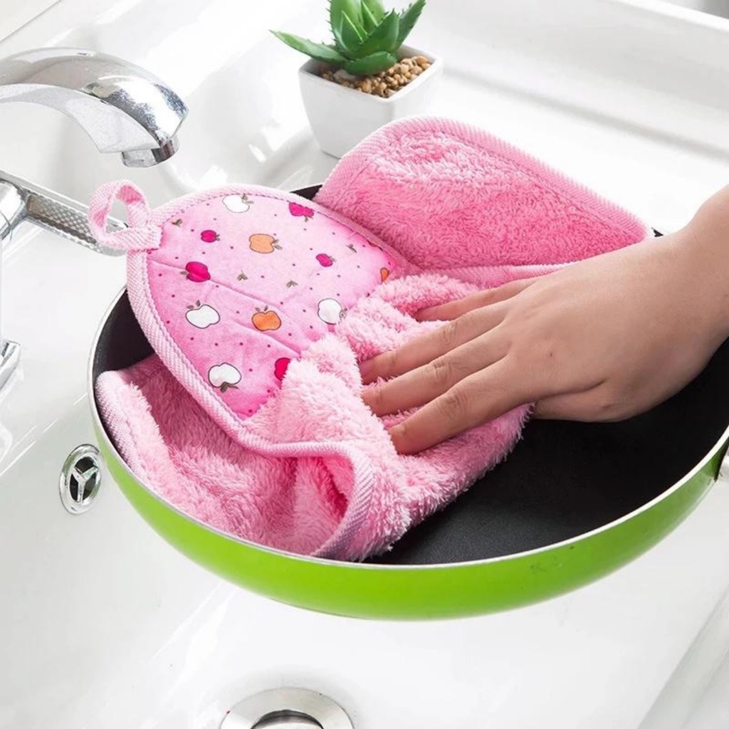 IL - Kain Lap Tangan Microfiber / Hand Towel Handuk Gantung Wastafel Dapur / Serbet Pengering Tangan Basah Serap Air Serbaguna