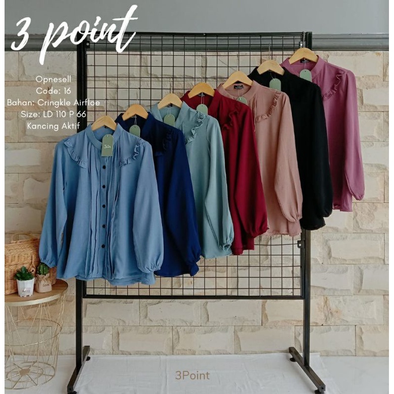 Kemeja opnesel by three point / cingkrle air flow