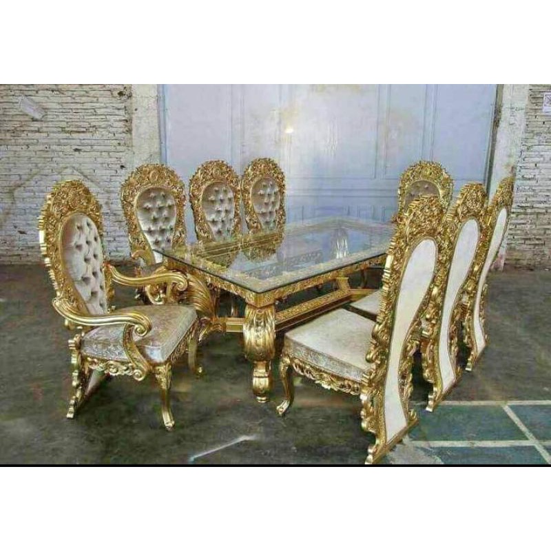 Meja makan mewah meja makan ukir jepara