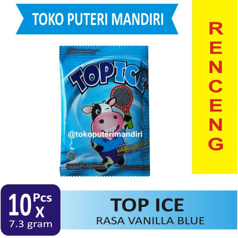 

Top Ice Rasa Vanilla Blue Renceng isi 10 Pcs