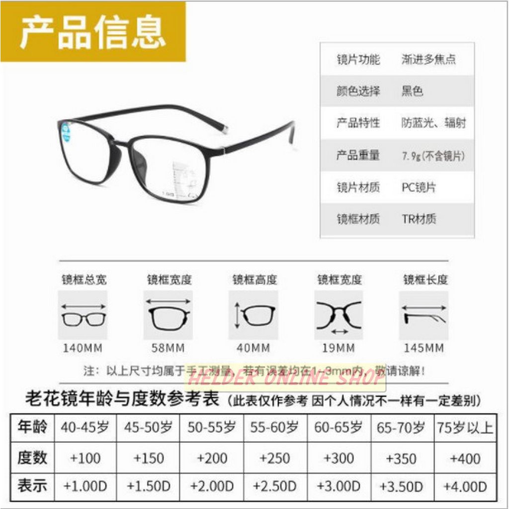 kacamata plus bifocal jauh dekat