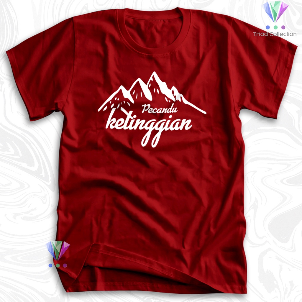 Tshirt Baju Kaos Distro PECANDU KETINGGIAN / Kaos Distro Pria Wanita