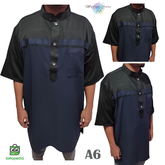 Gamis kurta pria syar'i merk m haikal a6-a10