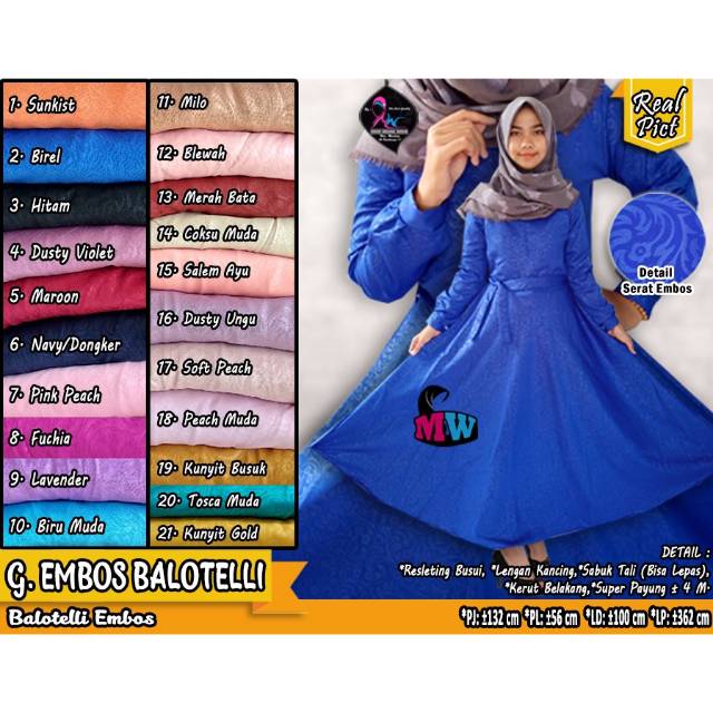 Gamis balotelli Embos / Gamis polos balotelli