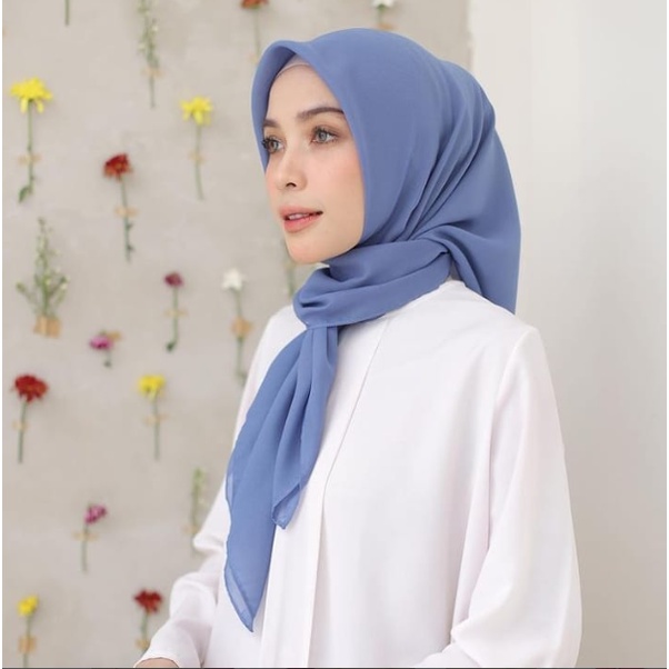 Hijab Bella Square | Jilbab Kerudung Segiempat New Ready 50 warna Trendy Bisa Gojek/Gosend Cod Bayar Di Tempat