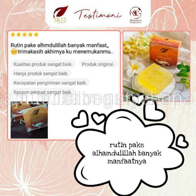 SABUN BULUS HERBAL SR 12 BPOM ! SABUN PENCERAH WAJAH /  BULUS BAR SOAP SR12 ORIGINAL