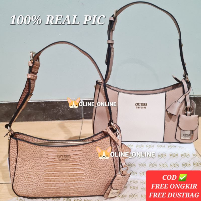 tas georgina shoulder bag two tone kondangan pesta croco saffiano tas jinjing