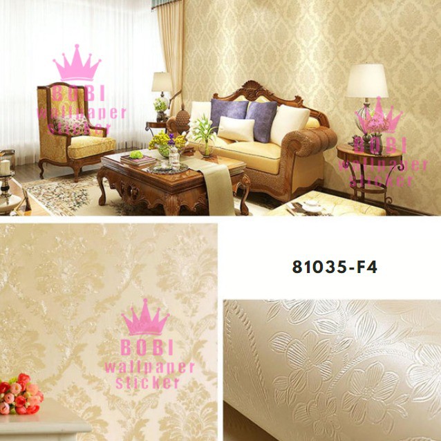 Wallpaper Sticker 81035-F4 motif batik  / Wallpaper Sticker Termurah / 9mx45cm 81035-F4