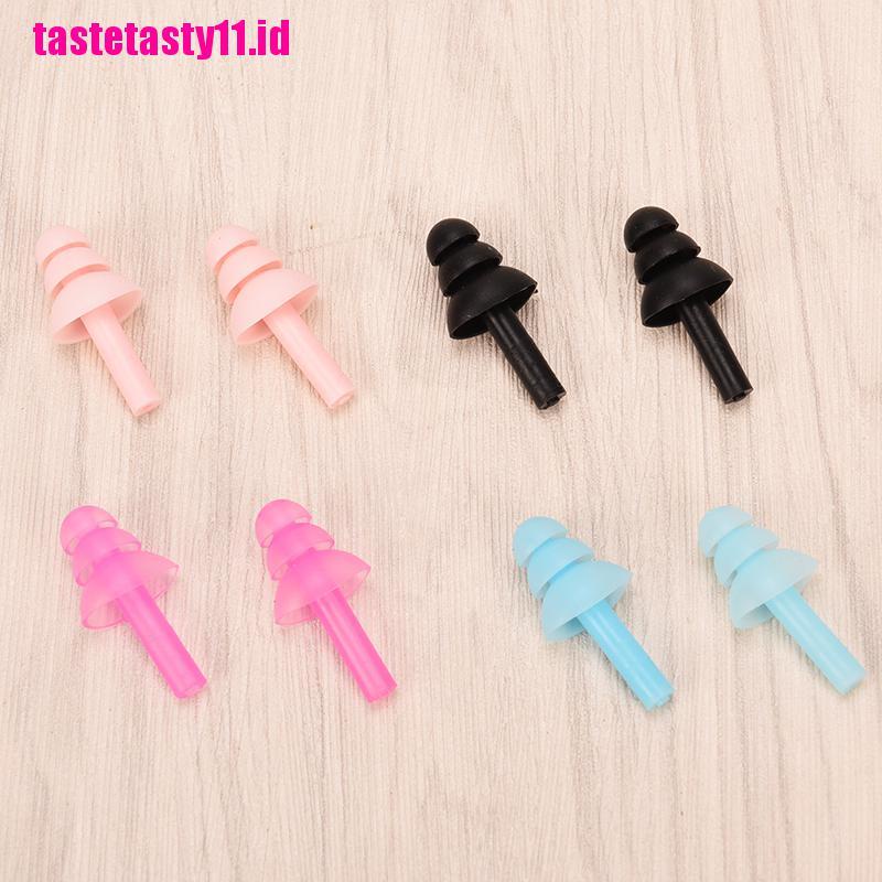 1 Pasang Ear Plugs Bahan Silikon Anti Bising Untuk Mendengkur
