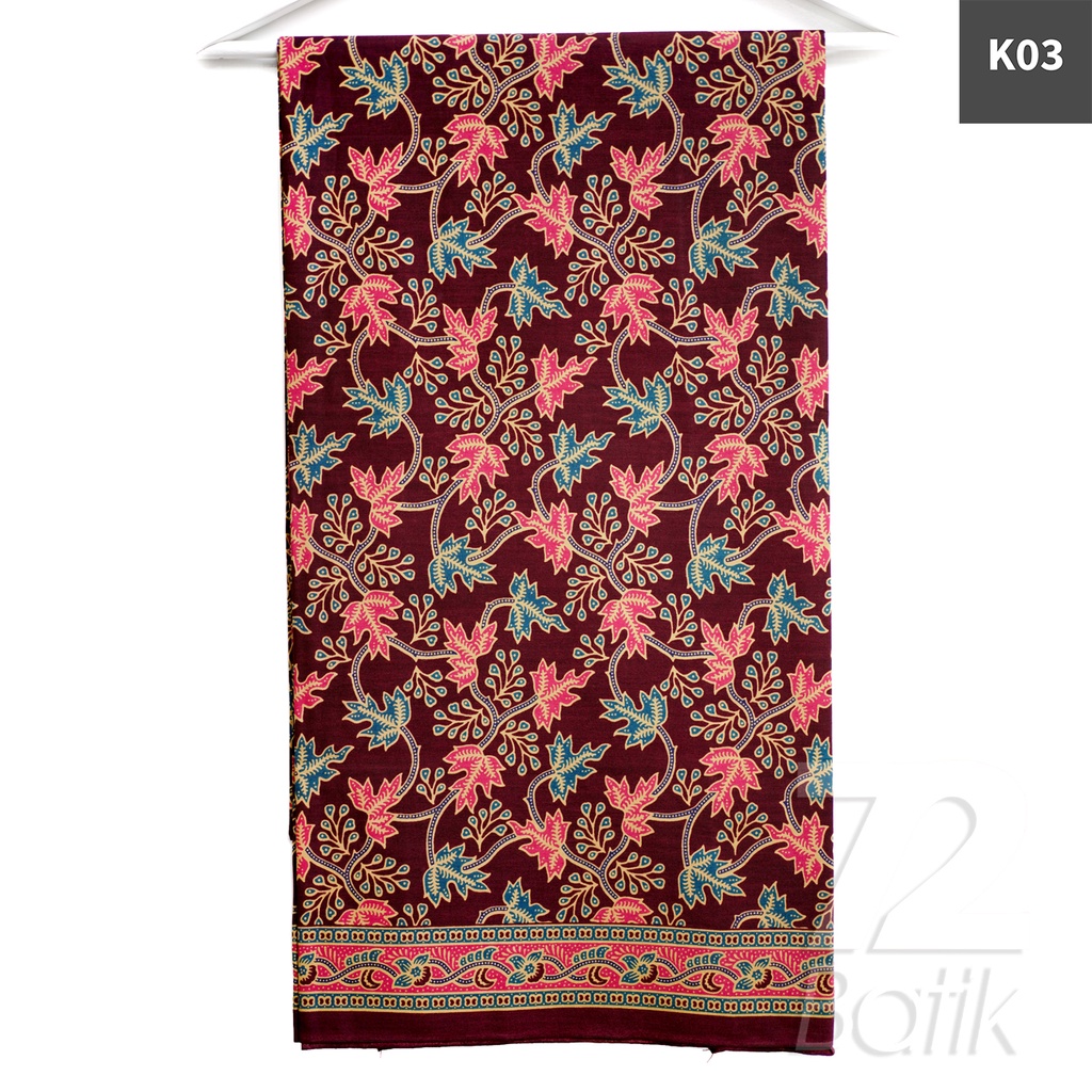 KAIN BATIK KATUN Premium Motif Sekar Nitik Warna Hitam Merah Biru Kuning 729739 Cap 72 Jarik Jarit Samping Kebat Panjang Batik Katun Modern Premium Bahan Seragam Batik Pernikahan Kantor Keluarga Murah Kamen Jadi Batik Bali Lembaran