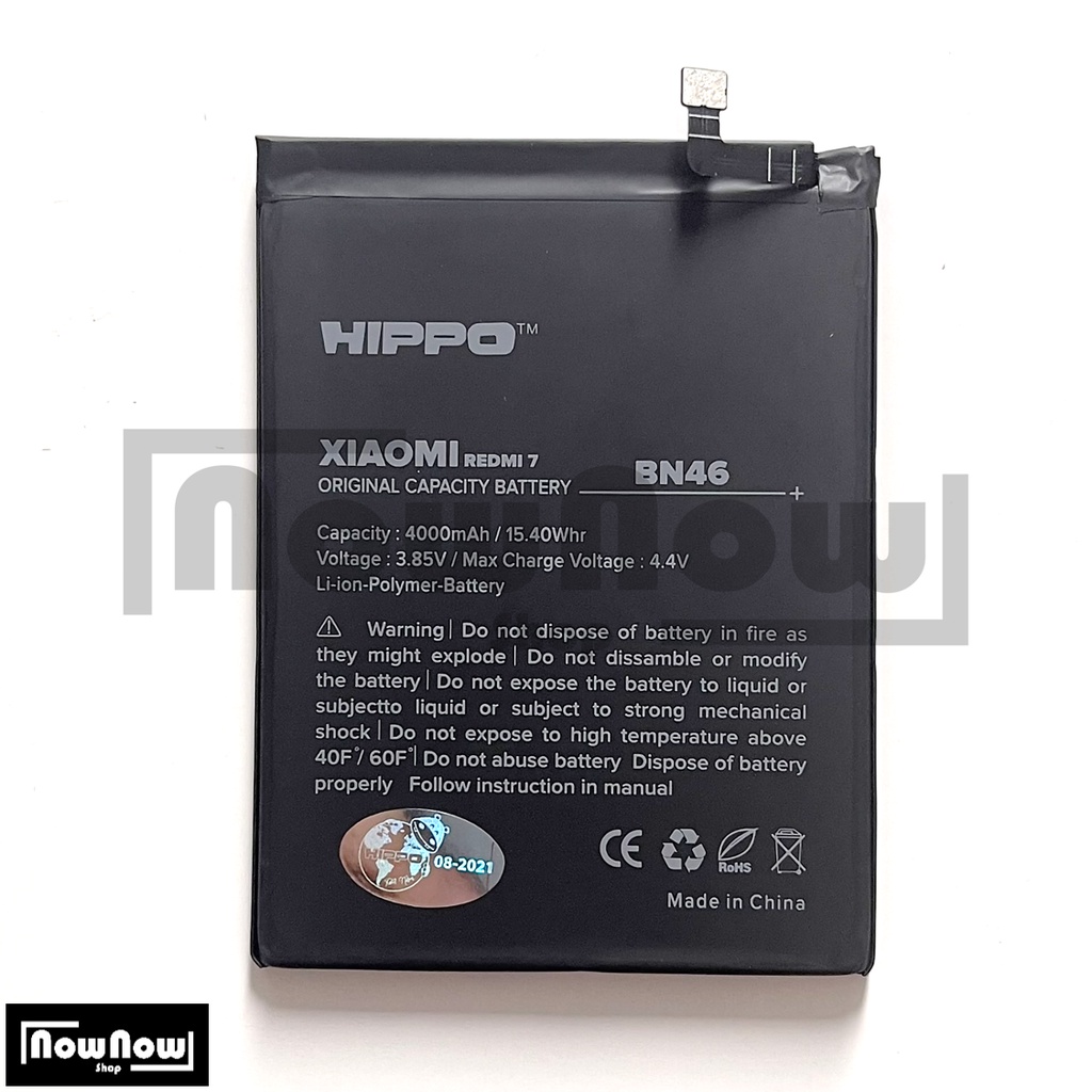 Baterai Hippo Xiaomi Redmi 7 / Redmi Note 8 / Redmi Note 6 BN46 BN 46 Original Batre Batrai Battery HP