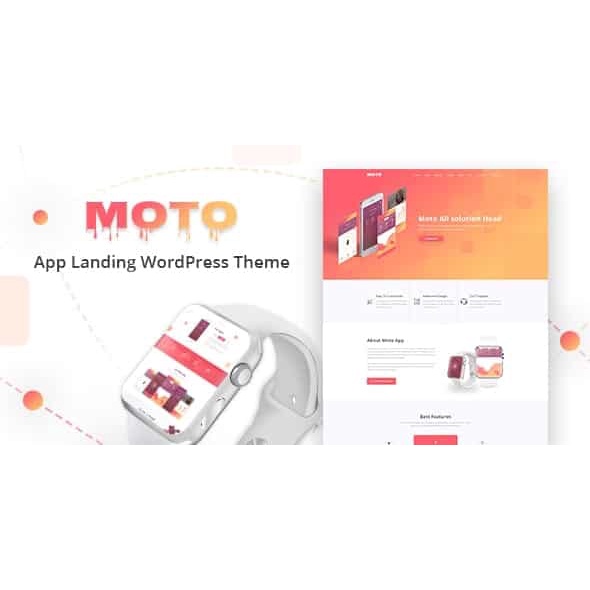 Moto App Landing Page Wordpress Theme