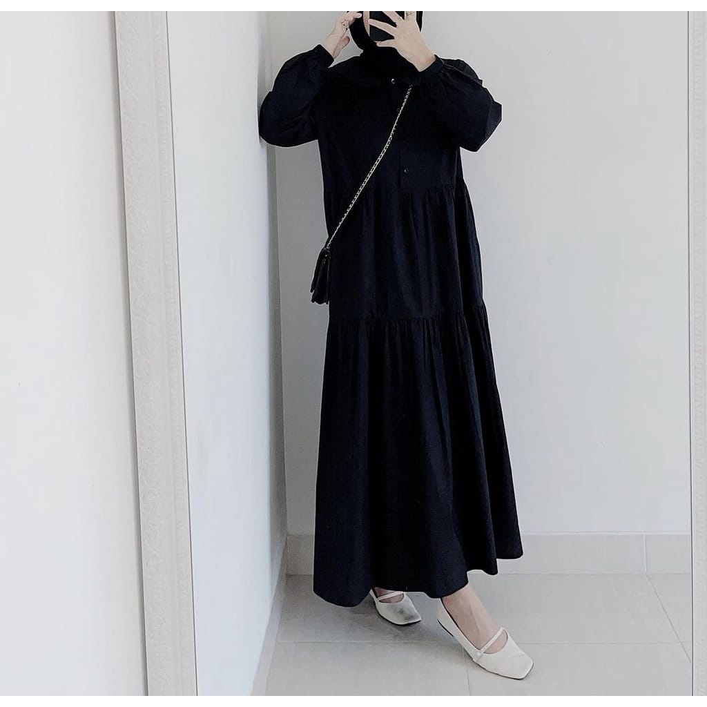 Luna Midi Dress/Pakaian Wanita/Kekinian 2022/Busui friendly