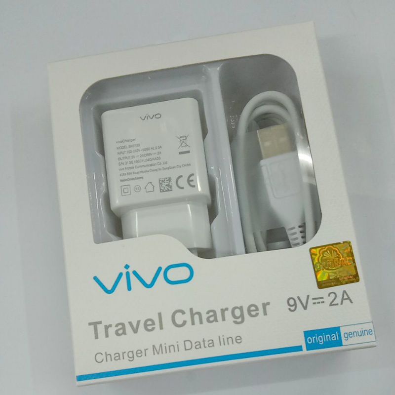 Charger VIVO Original 100% Charging 9V-2A / Charger Vivo V11 V9 V7