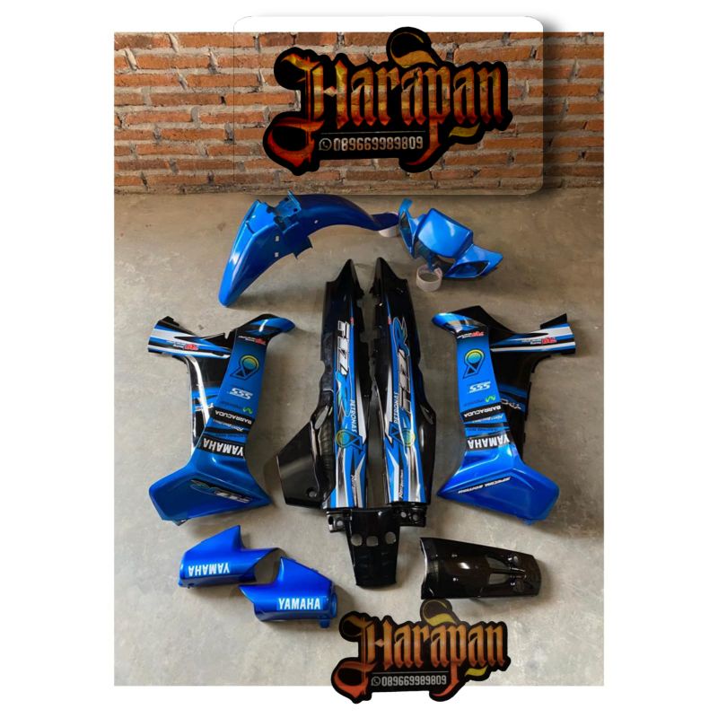 cover body motor Yamaha fiz R fiz R Petronas biru Hitam full set body halus Yamaha fiz R