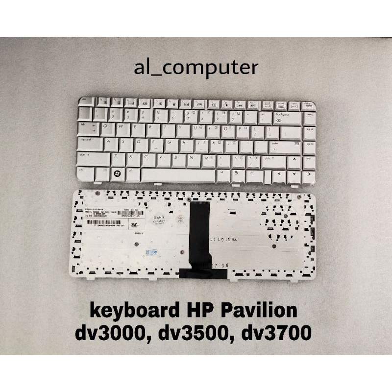 keyboard HP Pavilion dv3000, dv3500, dv3700 silver