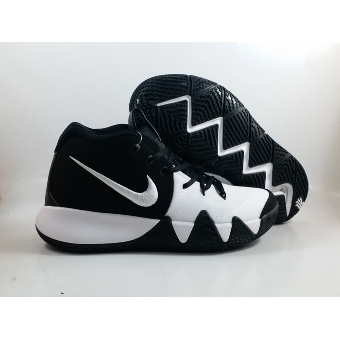 SEPATU BASKET MURAH KYRIE 4 WHITE BLACK REPLIKA IMPOR
