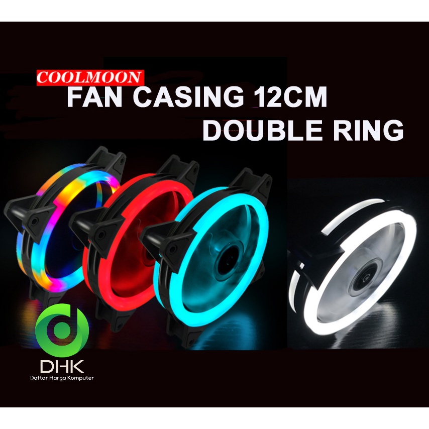 FAN CASING 12CM RGB DOUBLE RING COOLING FAN CASE COOLMOON