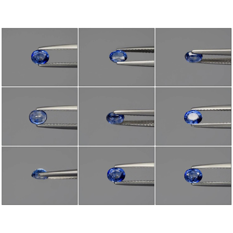 Certified Oval 0.49ct 3.8x4.7mm Natural Heated Only Royal Blue Sapphire, Madagaskar SH050