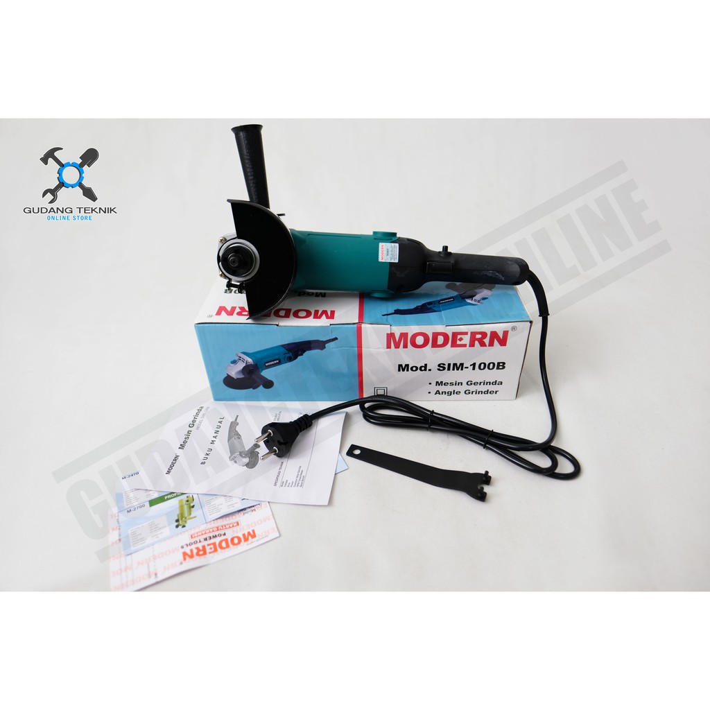 Mesin Gerinda Tangan 4&quot; MODERN X MAILTANK SIM100B SH05 / Mesin Gurinda Grinda Listrik 4 Inch SIM-100B SH-05 / Angle Grinder SIM 100B SH 05