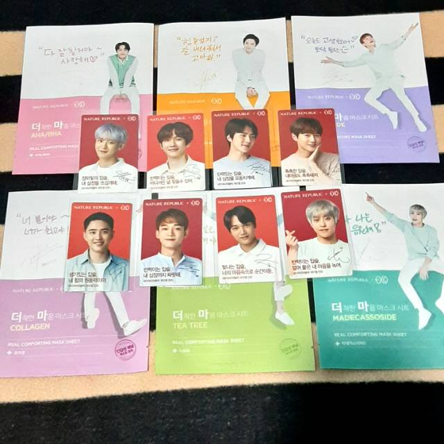 [1 Photocard + 1 Mask Sheet] EXO x Nature Republic Official - Real Conforting NatRep Non Album PC