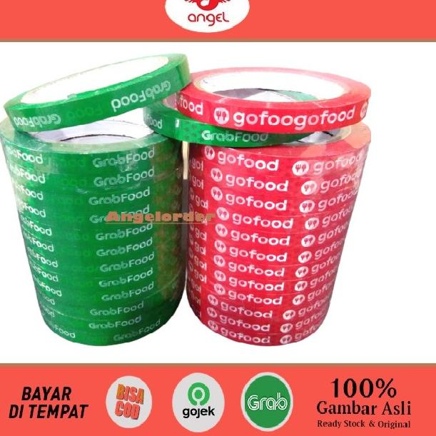 Lakban grab food isolasi gofood - solatip Makanan 12mm x 65 meter isi 1 Pcs L779 79