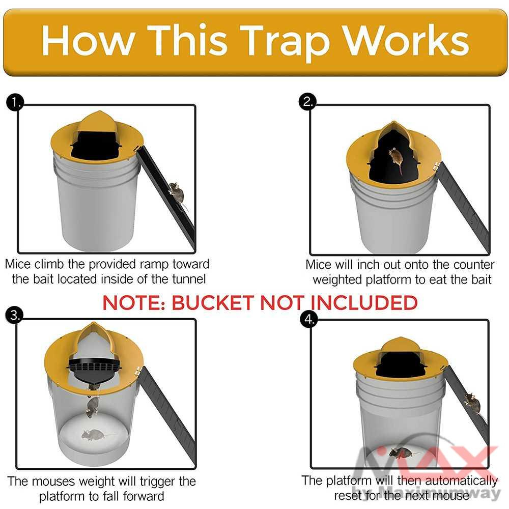Huntermoon Jebakan Tikus Perangkap Tikus Super Efektif mudah diaplikasikan tikus besar maupun kecil tertangkap semua Mouse Trap Flip Slide Bucklet Lid lem tikus racun tikus jebakan tikus menangkap tikus strum strom tikus pembasmi tikus hama rumah
