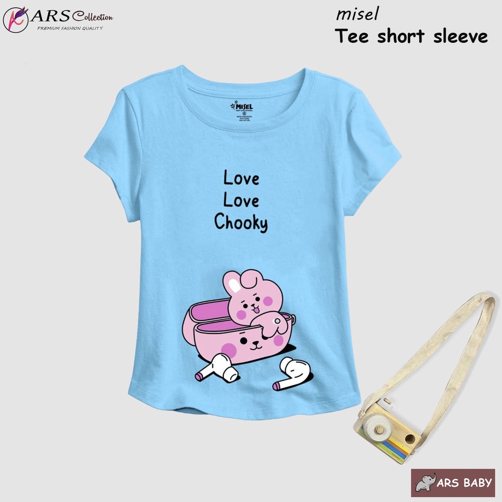 Baju Perempuan Lengan Pendek Kaos Misel Junior Bahan Tebal BT 21 Series