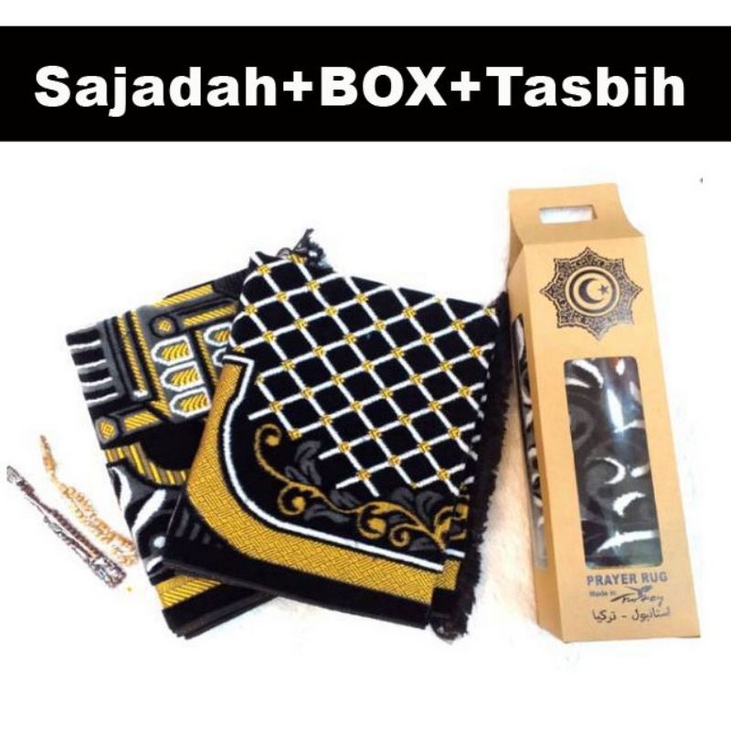 SAJADAH TEBAL TURKY AZAD +BOX SPIGEL LEMBUT UK 70×110