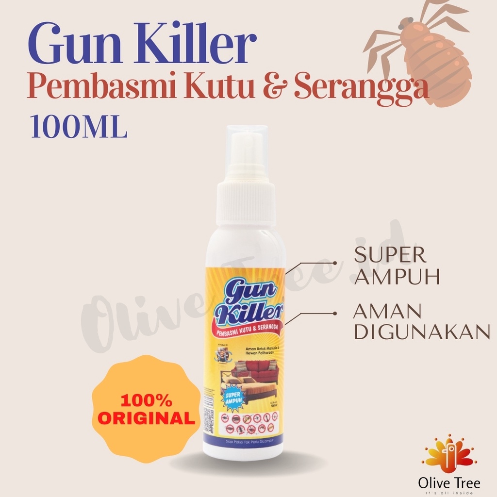 Gun Killer Obat Pembasmi Kutu Kasur , Kutu Busuk , Kutu Sofa , Rayap, Serangga , tungau, tumbila 100ml