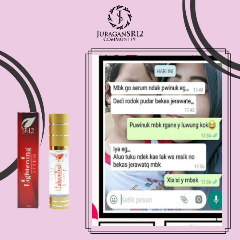 SERUM PEMUTIH WAJAH BPOM / LIGHTENING SERUM SR12 / MEMUTIHKAN WAJAH ALAMI / BRIGHTENING SERUM